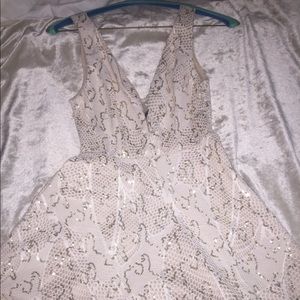 White sequin homecoming dress